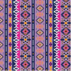  AZTE03 Lavender Blue Wild Rag Aztec Silk Scarf